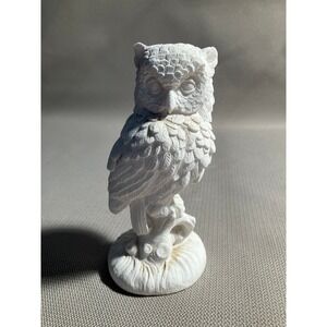 Vintage A. Santini Classic Owl Figure Made in Italy White Whimsical Owl FLAW